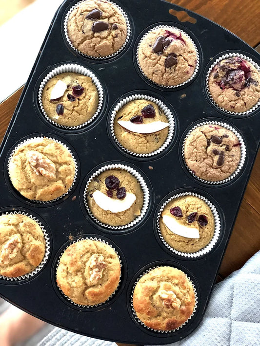 Gesunde Muffins ohne Zucker und zugefügtem Fett