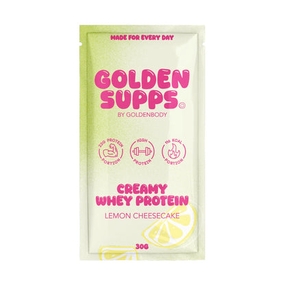 Golden Supps Probierbeutel 30 g – Whey Lemon Cheesecake