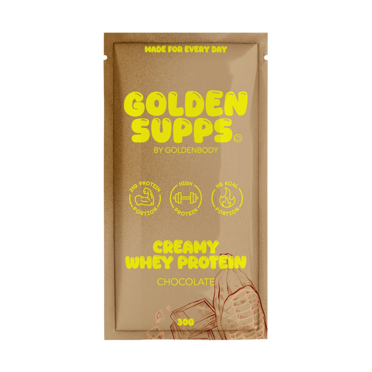 Golden Supps Probierbeutel 30 g – Whey Schokolade