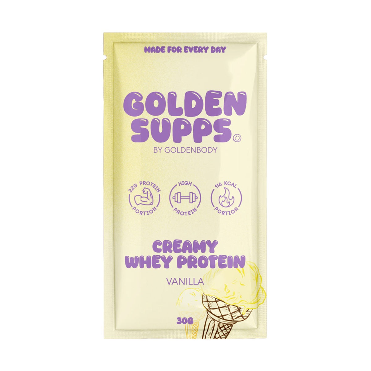 Golden Supps Probierbeutel 30 g – Whey Vanille