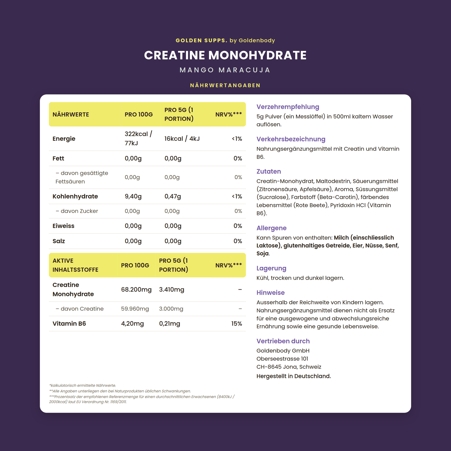 Creatine Monohydrate 500g
