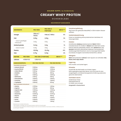 Creamy Whey Protein mit Süssungsmitteln 500g